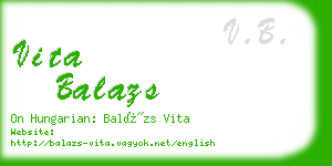 vita balazs business card